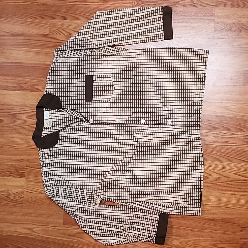 Haband Men's Button Down Shirt Size 3X Brown